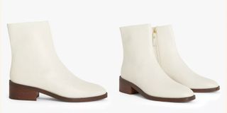 John Lewis Patsey Leather Square Toe Zip Up Ankle Boots