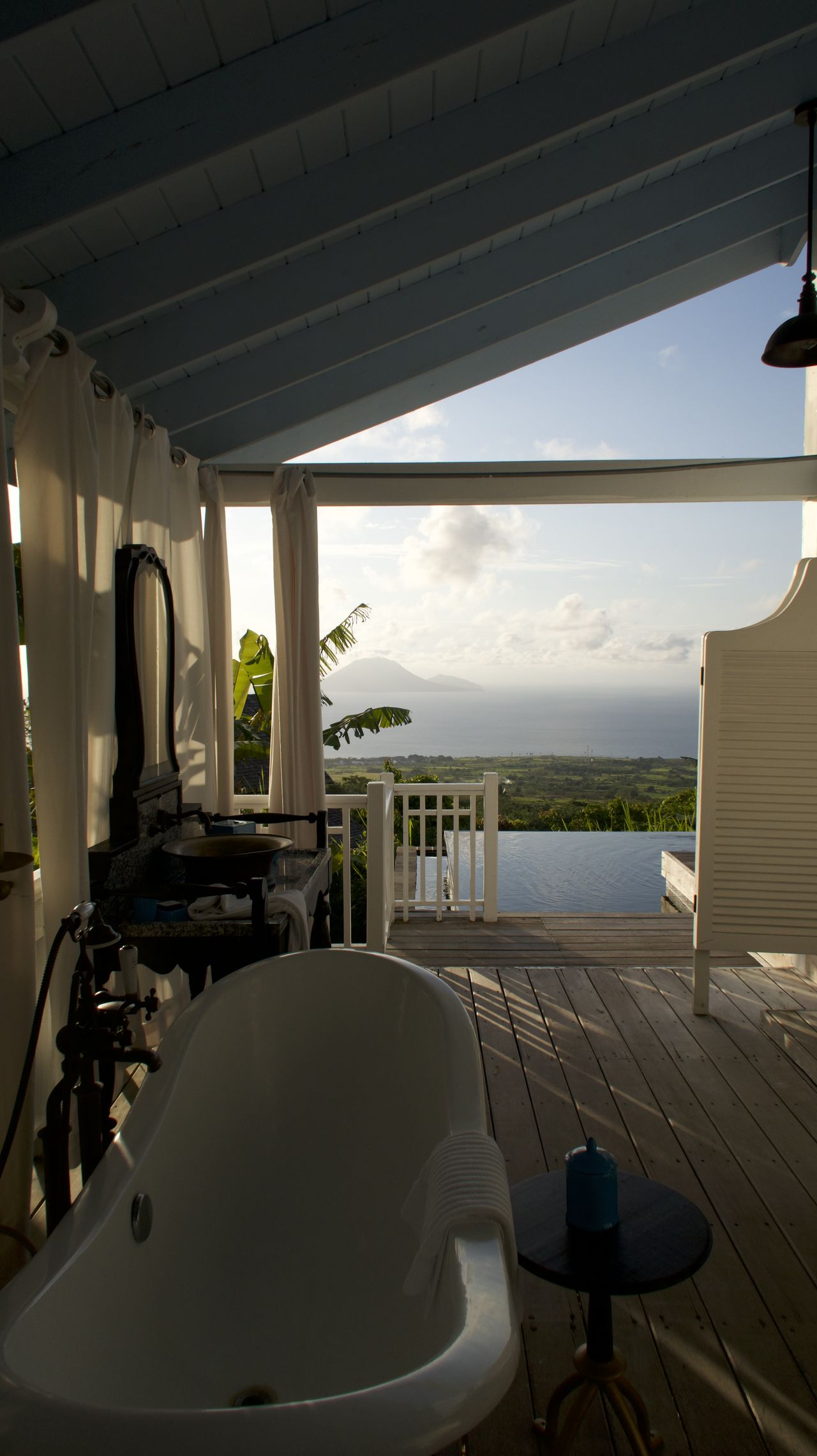 My bathroom at Belle Mont Sanctuary Resort in St Kitts island