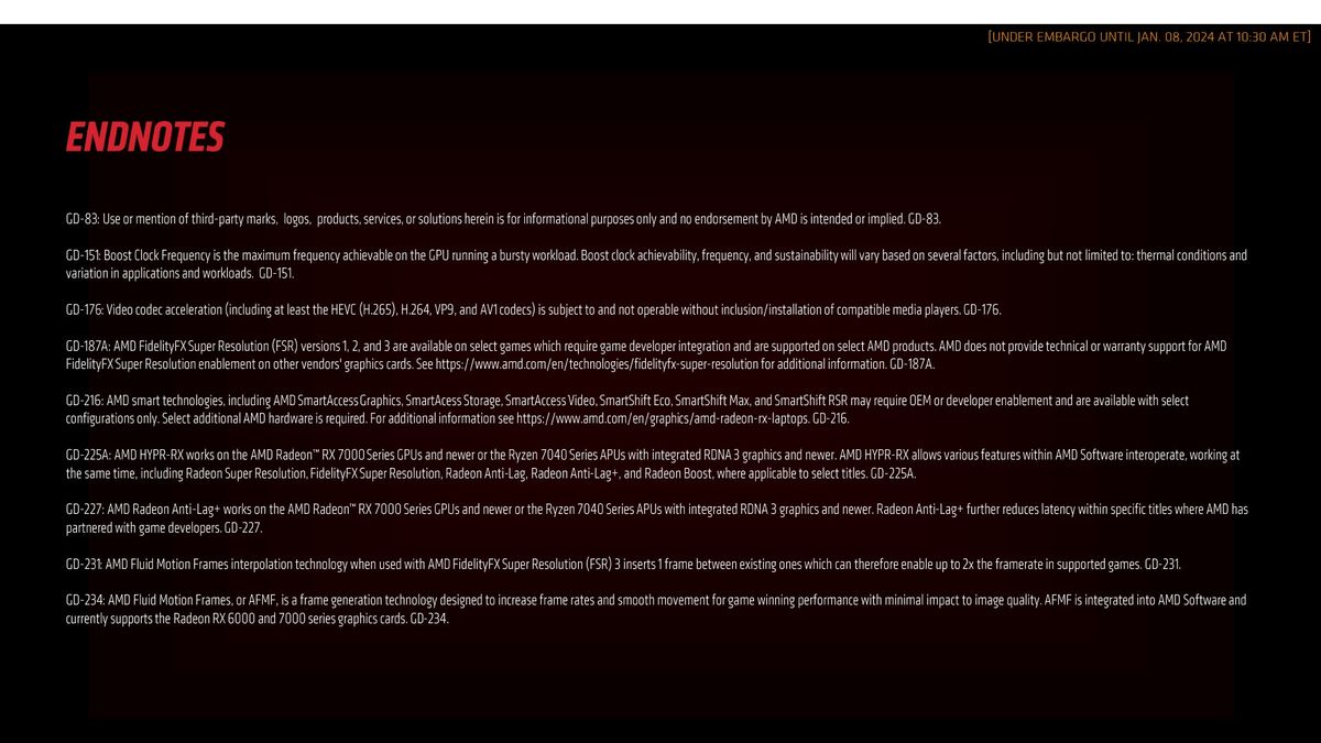 AMD Radeon RX 7600 XT announcement slides and cards