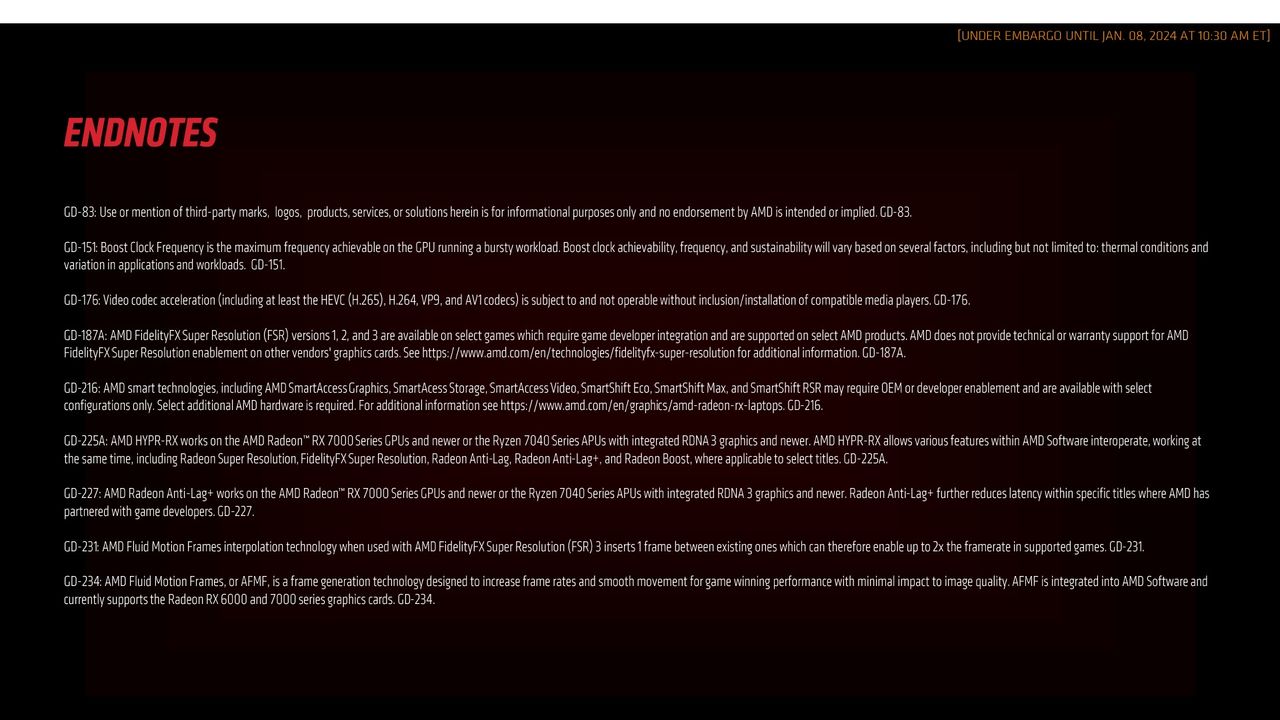 AMD Radeon RX 7600 XT announcement slides and cards