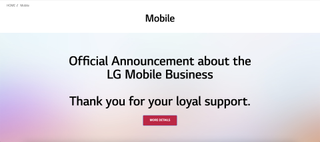 LG mobile business closure