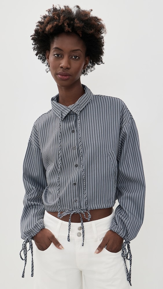 Totti Windbreaker Jacket - Slate Stripe