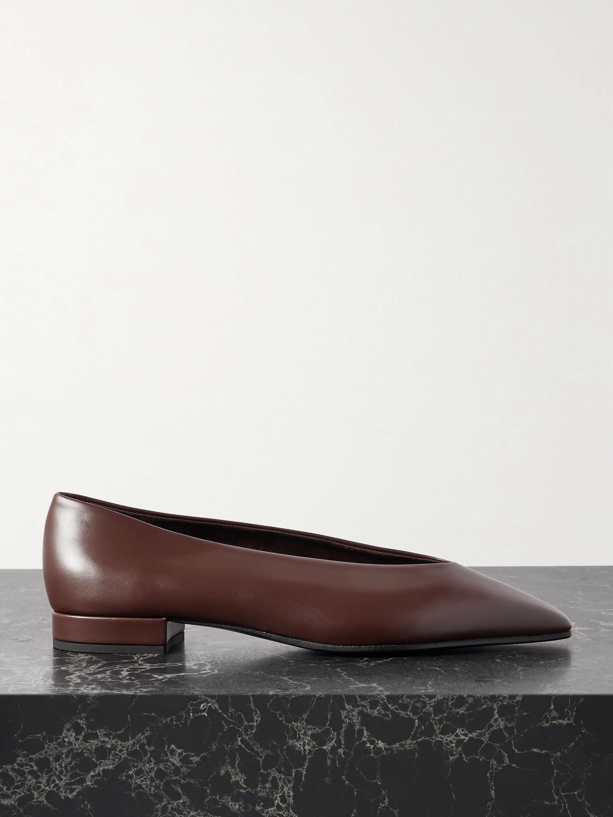 Rebecca Leather Point-Toe Flats