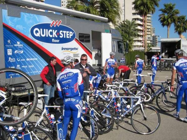 The sun is already bright as the riders gather for the 11 o'clock roll out.