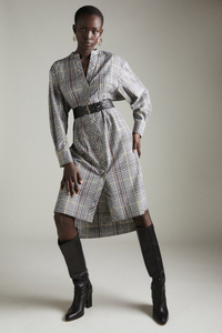 Tailored Check Belted Tunic, $163 ( £119.20
