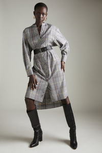 Tailored Check Belted Tunic, $163 (£119.20) |Karen Millen