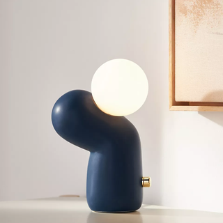blue modern orb lamp