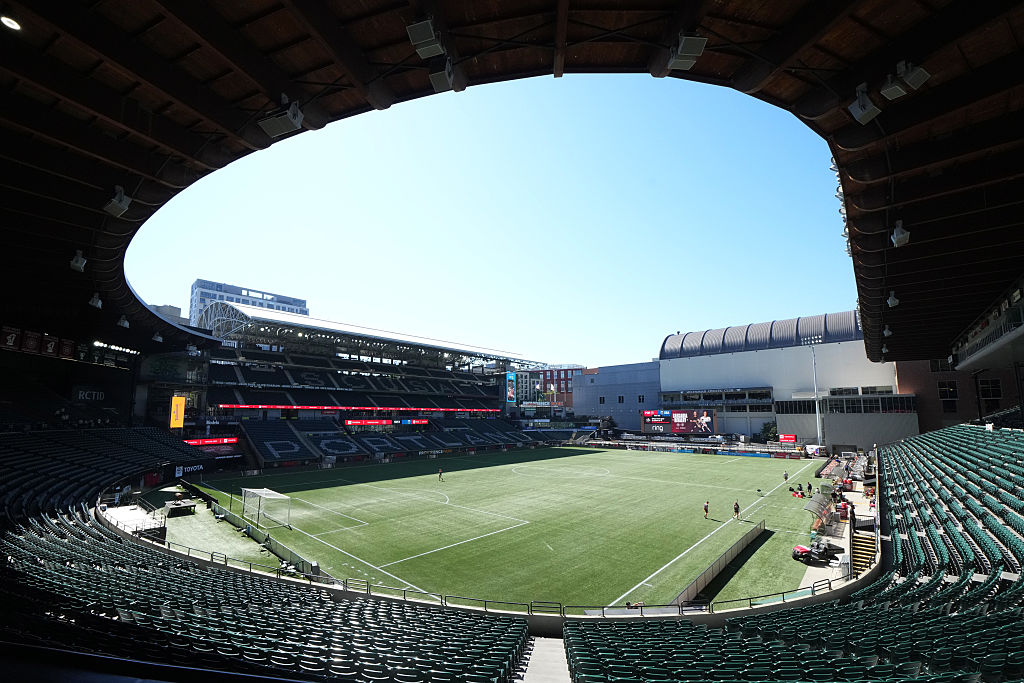 A general view prior to the NWSL match between Portland Thorns and Seattle Reign at Providence Park on August 10, 2025 in Portland, Oregon