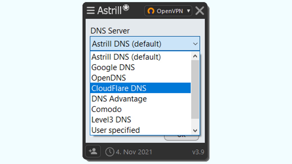Astrill VPN Settings