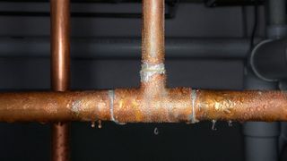 leaking copper pipes