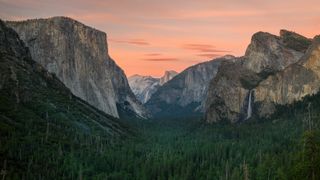 Tunnel view of Yosemite National Park.