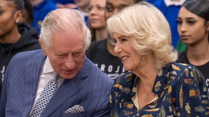 Queen Camilla's shirt dress showcased during visit to Project Zero with King Charles