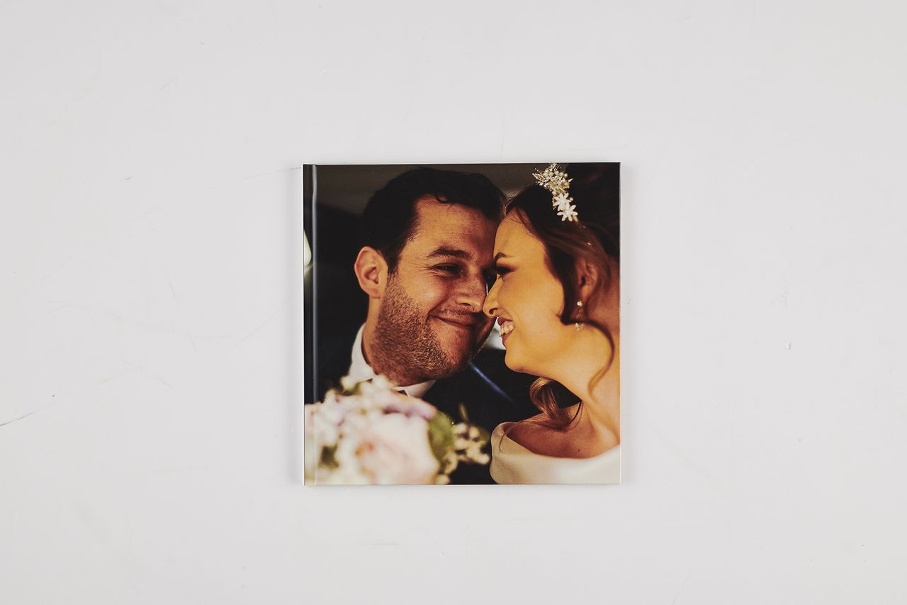 The photo book cover compared with the original digital image