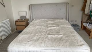 Dunelm Teddy Electric Blanket on a bed