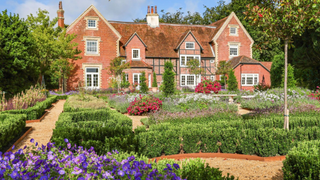 Grade II listed manor house in Hampshire surrounded by gardens