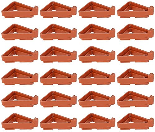 Muross 24 Pcs Plant Pot Feet Triangle Flower Pot Stand Invisible Flower Pot Risers Triangle Feet Lifters Flower Pot Toe Non-Slip Triangle Flower Pot Feet for Indoor Outdoor Plant Container