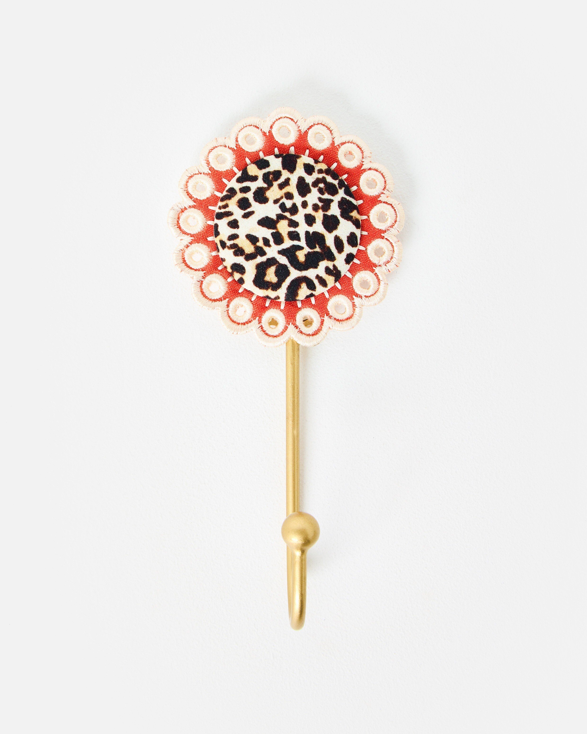 Leopard Print Fabric Wall Storage Hook | Oliver Bonas