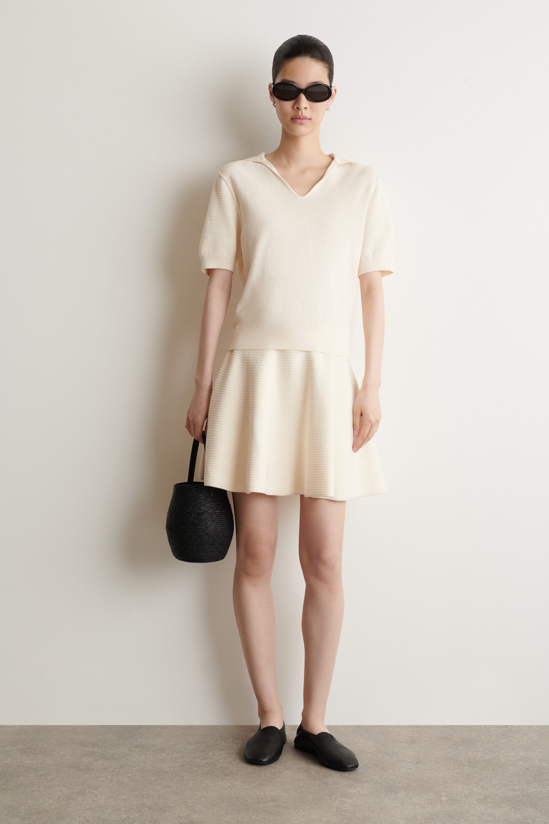 Knitted Flared Mini Skirt