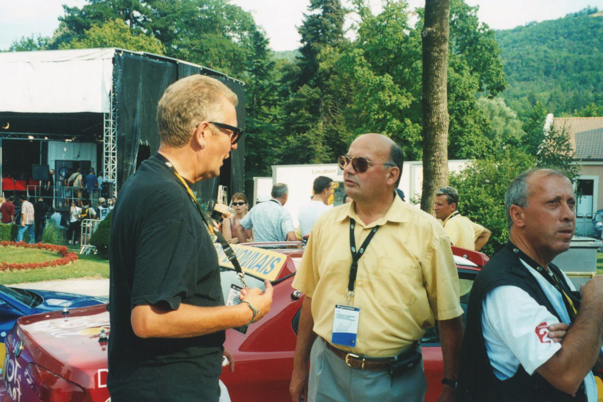 Clash manager Johnny Green at the 2004 Tour de France for his book 'Push it Just a Little Bit Harder'