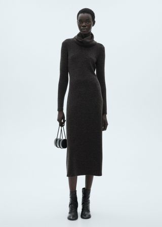 Knitted Turtleneck Dress - Women | Mango United Kingdom