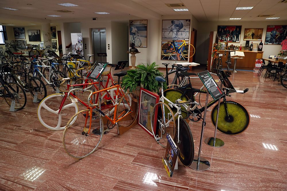The Colnago Museum is packed with historic bikes