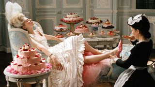 Kirsten Dunst as Marie Antoinette in the 2006 movie.