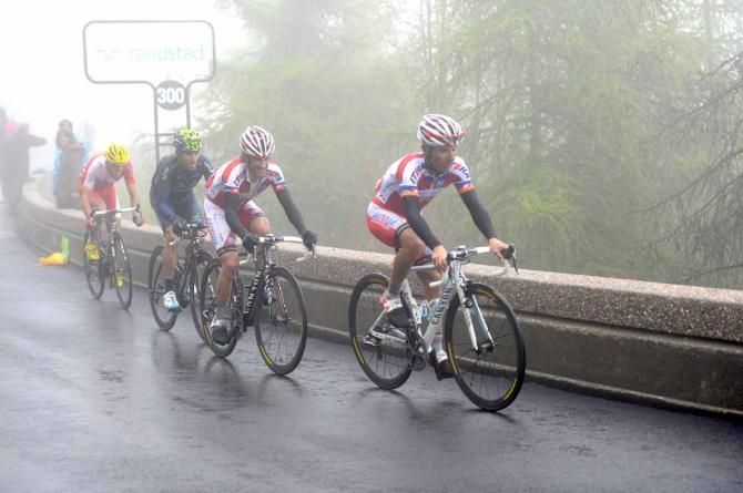 Joaquim Rodriguez helped Katusha teammate Dani Moreno move up to 3rd overall.