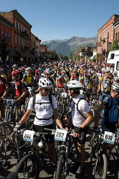 Racers gather at the start