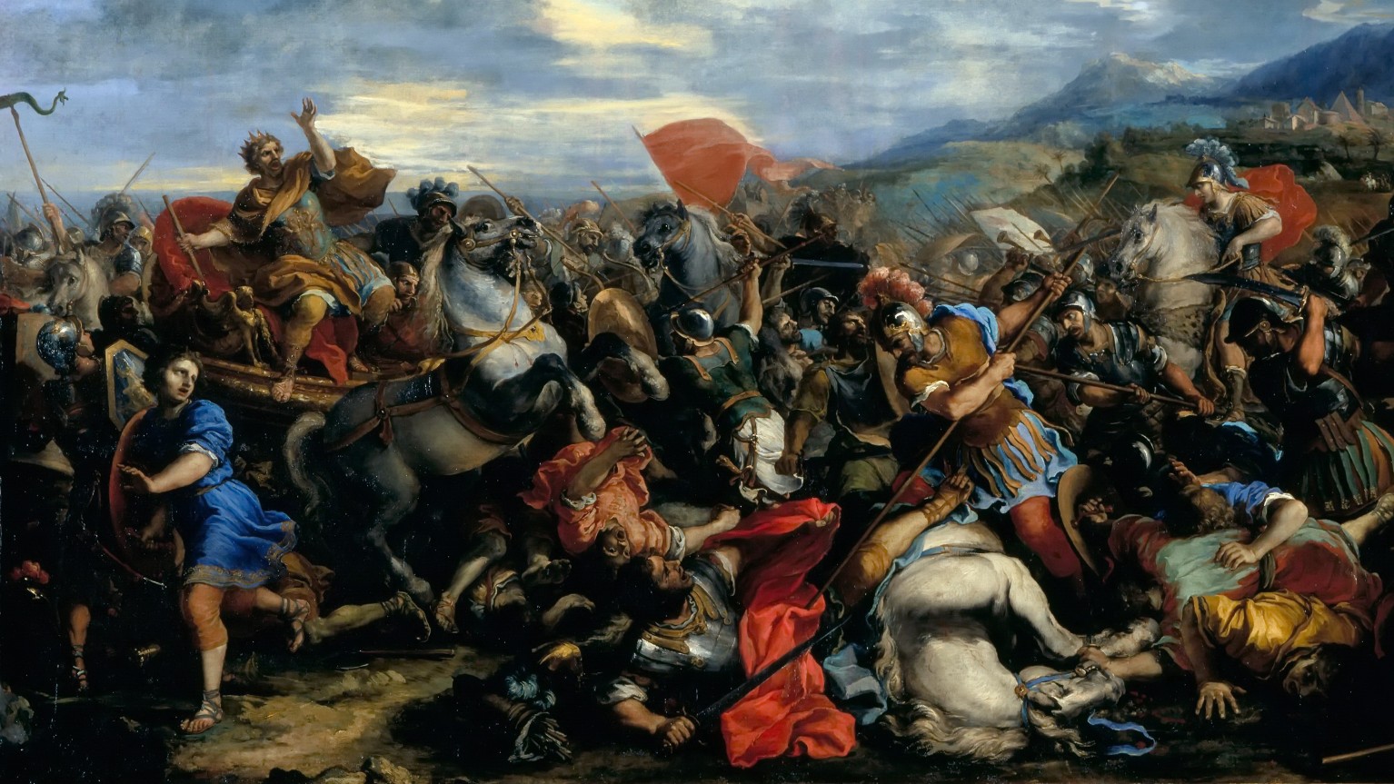 The Battle of Gaugamela in 331 B.C.