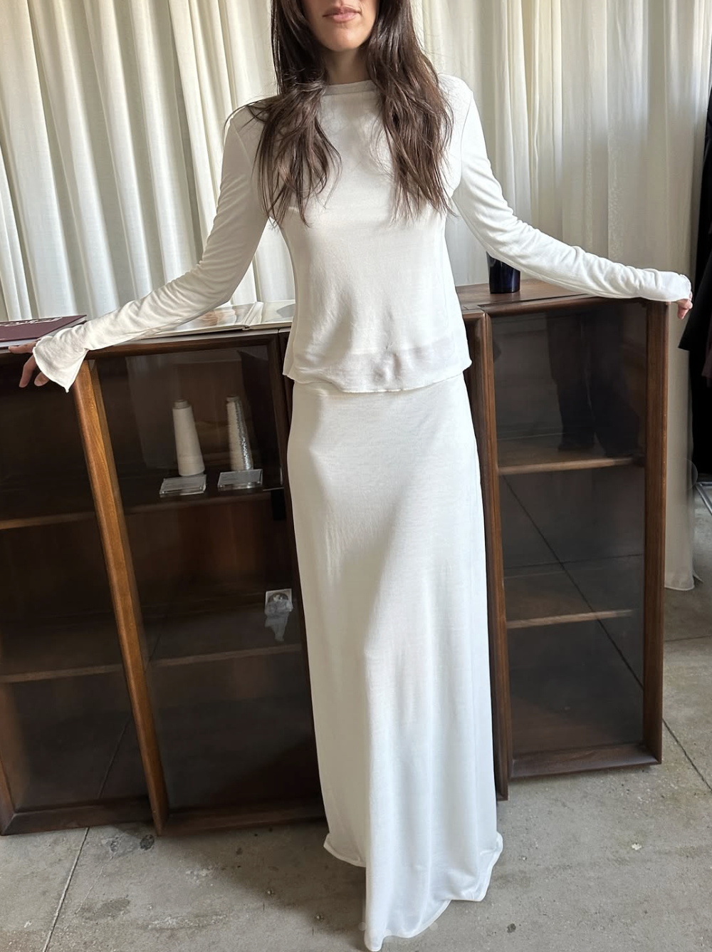 woman in white set