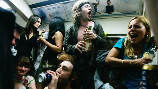 Party in London Underground