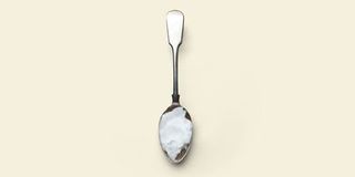 A spoon of coconut oil.