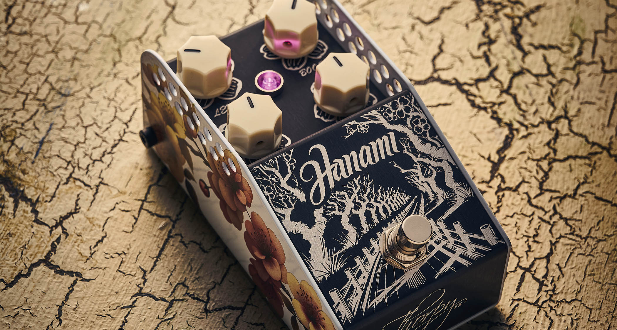 ThorpyFX Hanami Fuzz pictured against a cracked textured surface.