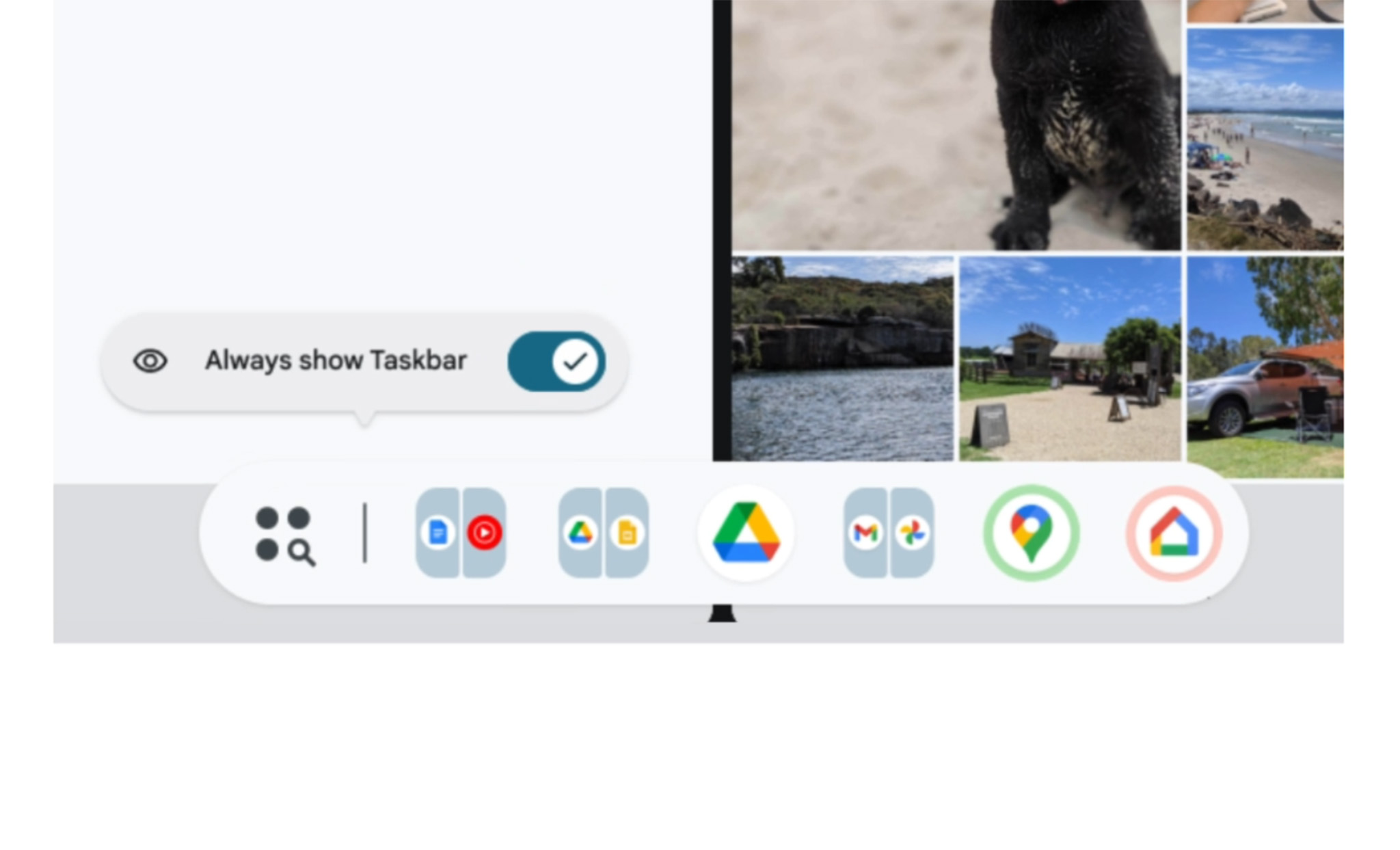 Introducing the new pinnable taskbar in Android 15