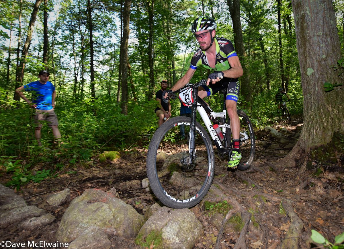 Dan Timmerman (Riverside Racing) worked his way through the pack to command second place
