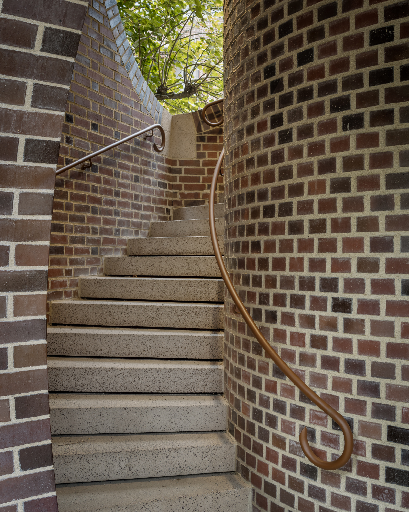 Hasselt Beguinage by David Kohn, a geometric brick structure that looks subtle but full of personality