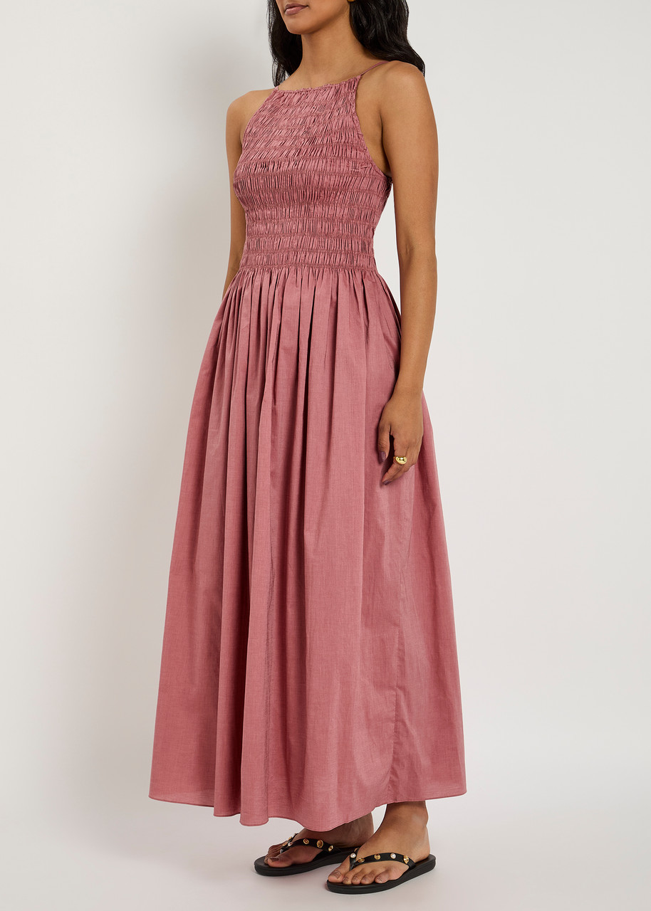 Laia Smocked Cotton Maxi Dress