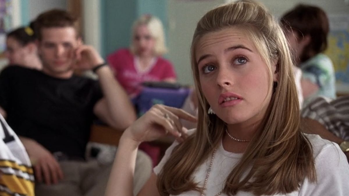 Cher in class looking off at nothing in Clueless