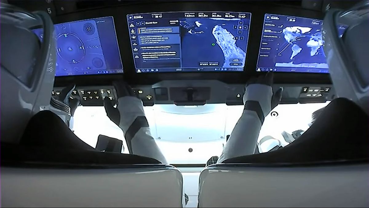 A view of the Crew Dragon Resilience as it returned to Earth on Sept. 18, 2021.
