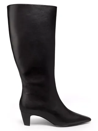 Schutz Dellia 65MM Leather Mid-Calf Boots (Were $258) 