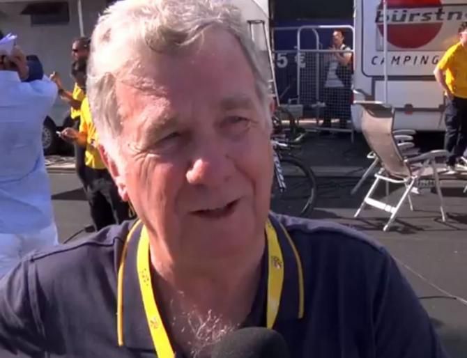 A very happy Gerry Ryan, owner of the Orica GreenEdge team in Nice
