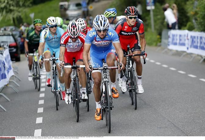 Bj&ouml;rn Leukemans (Wanty-Groupe Gobert) at the head of the Amstel Gold Race