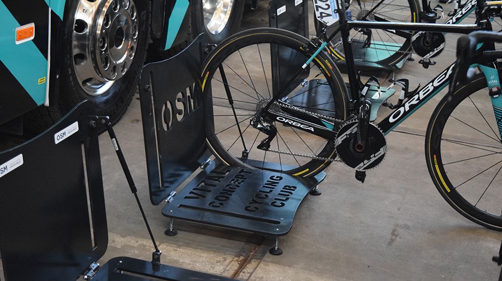 Vital Concept Cycling Club deployed some unique bike stands