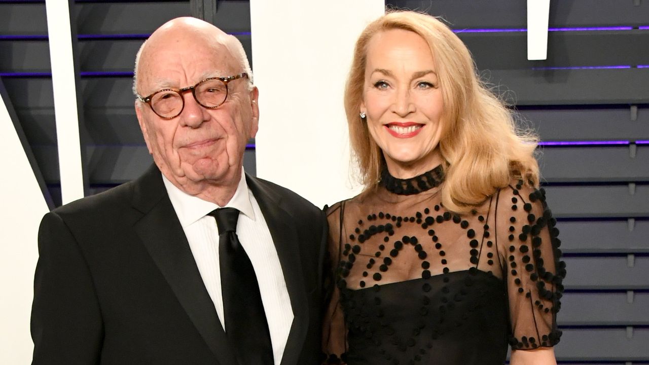 Rupert Murdoch and Jerry Hall