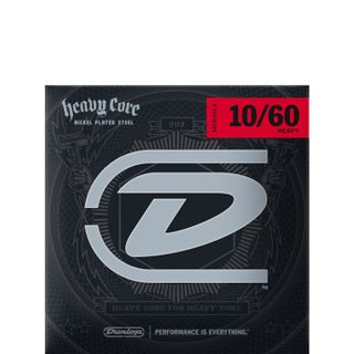 A pack of Dunlop Heavy Core electric guitar strings