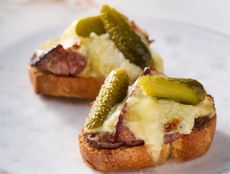 Beef toastie canapes