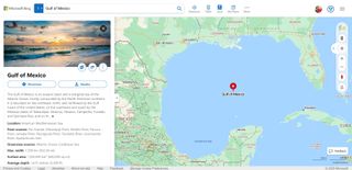 Gulf of Mexico on Bing Maps