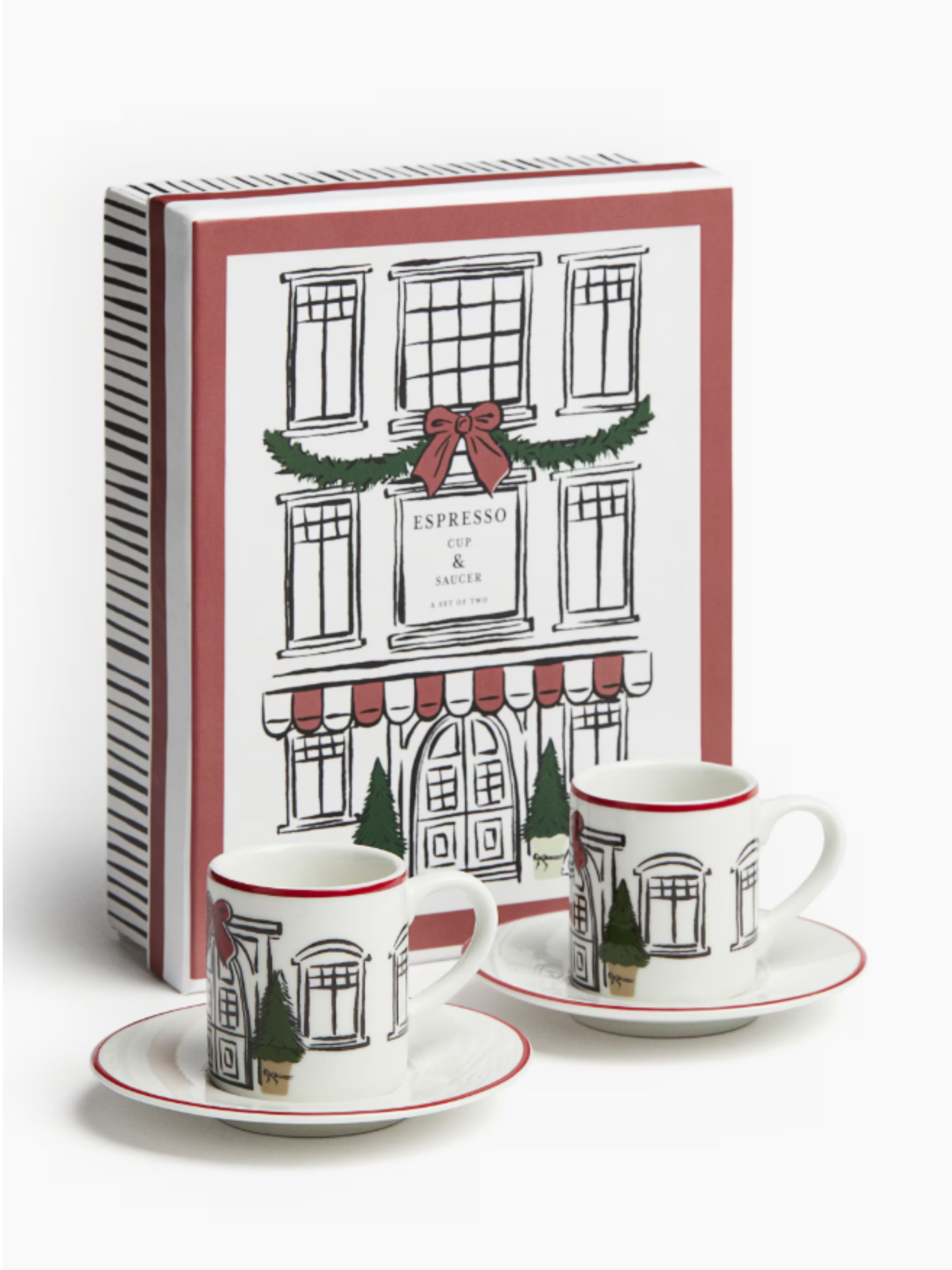 Gift-boxed 2-pack Espresso Cups & Saucers
