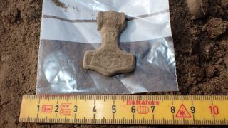Archaeologists think the amulet was worn around the neck, perhaps as spiritual protection. It's thought the design of Thor's Hammer could signify an adherence to the old religion of Norse gods, rather than to the "new" Christian religion.