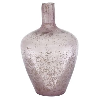 lilac mercury effect vase with white background